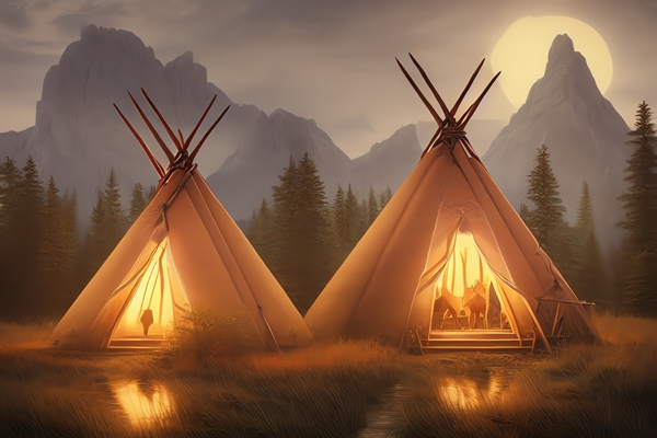 Tipis-600 Die Weltanschauung der Indianer ist eine eigene Philosophie